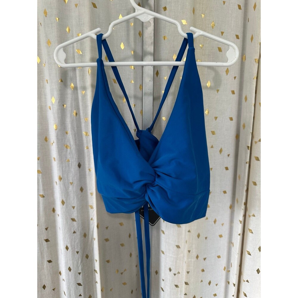 NWT Zaful Women's Front Twist Padded Lace Back Tie Bikini Kini Top 10